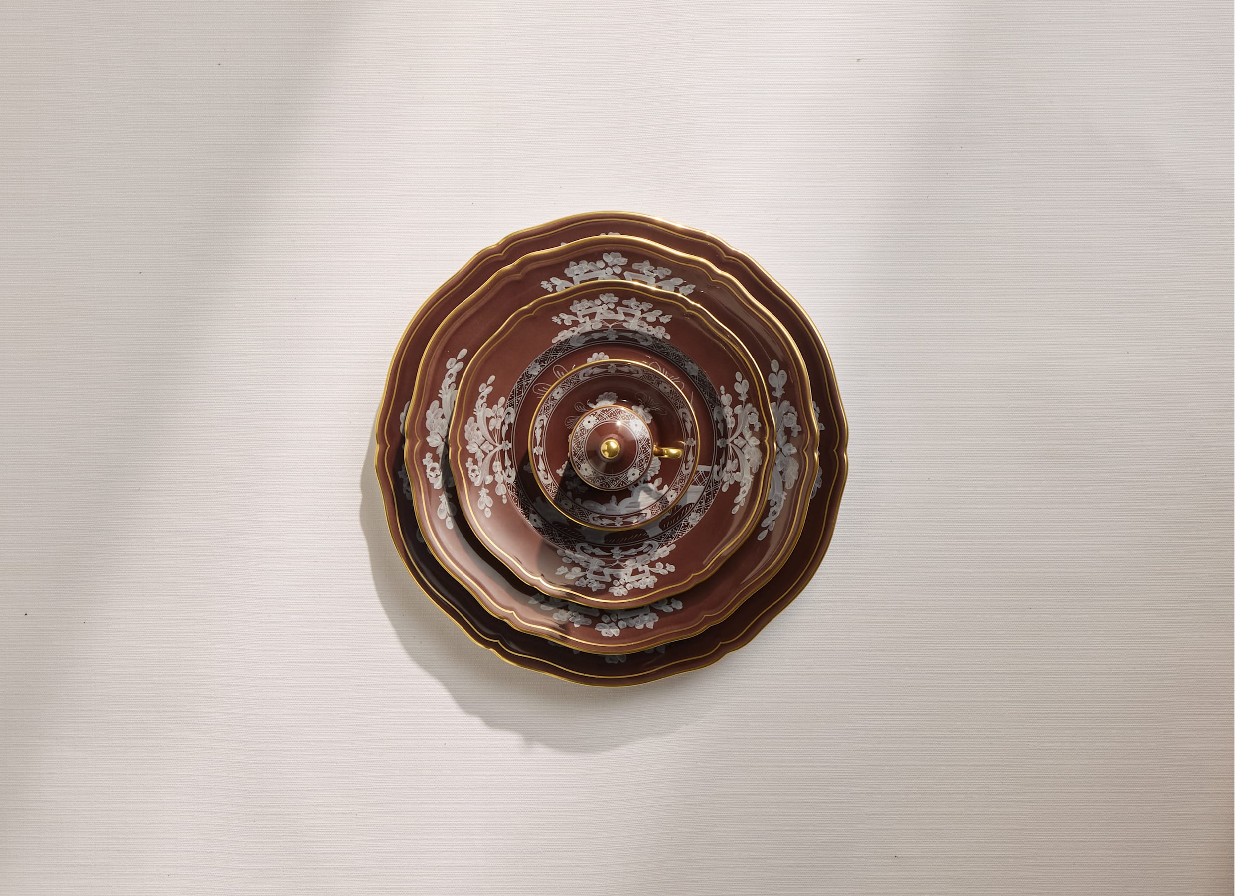 Set piatti in porcellana per due | Castagna | GINORI 1735